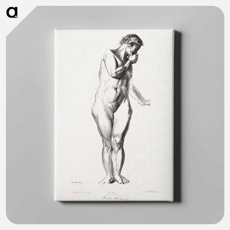 アートパネル-Nude Study with Hand to Mouth
 - ボストン公共図書館 Canvas.