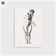 アートポストカード-Nude Study with Hand to Mouth
 - ボストン公共図書館 Postcard.