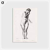 アートポストカード-Nude Study with Hand to Mouth
 - ボストン公共図書館 Postcard.