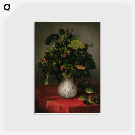 アートポストカード-Blackberries in a Vase
 - ボストン公共図書館 Postcard.