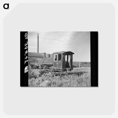 アートポストカード-Old Locomotive at Idle Sawmill
 - ラッセル リー Postcard.