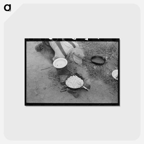 アートポストカード-Migrant Family's Supper
 - ラッセル リー Postcard.