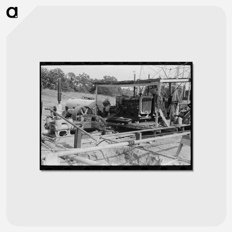 アートポストカード-Rotary Rig, Seminole Oil Field
 - ラッセル リー Postcard.