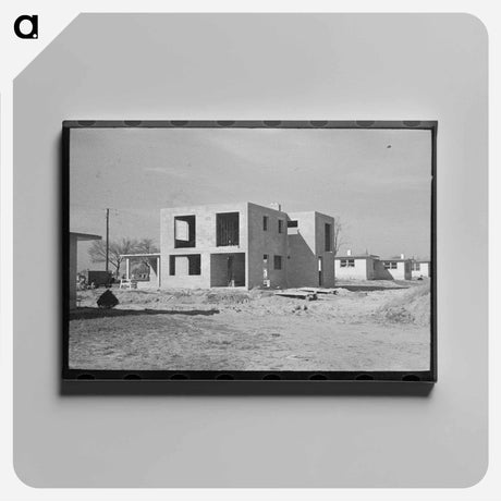 アートパネル-Jersey Homesteads Under Construction
 - ラッセル リー Canvas.