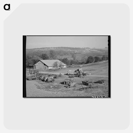 アートポストカード-Placer County Barn
 - ラッセル リー Postcard.