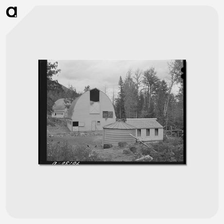 アートポストカード-Farmsteads on Boundary Farms
 - ラッセル リー Postcard.