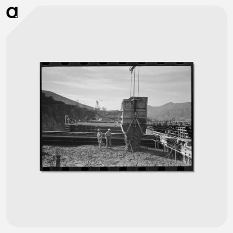 アートポストカード-Shasta Dam Construction
 - ラッセル リー Postcard.