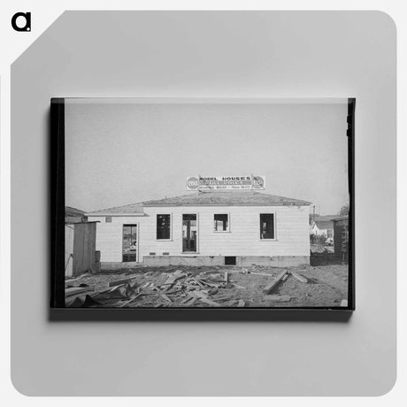 アートパネル-Roofing at Pacific Beach
 - ラッセル リー Canvas.