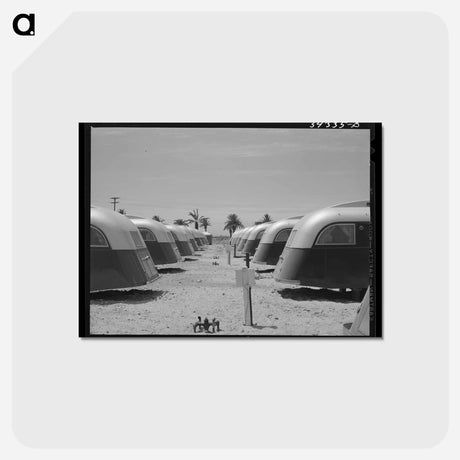 アートポストカード-FSA Camp Trailers
 - ラッセル リー Postcard.