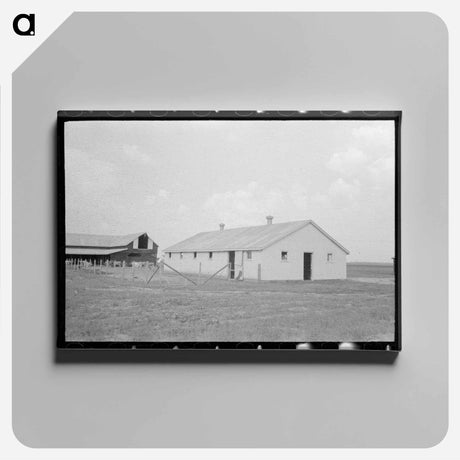 アートパネル-Dairy Barns, Lake Dick Project
 - ラッセル リー Canvas.