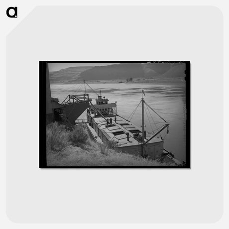 アートポストカード-Barge to Portland
 - ラッセル リー Postcard.
