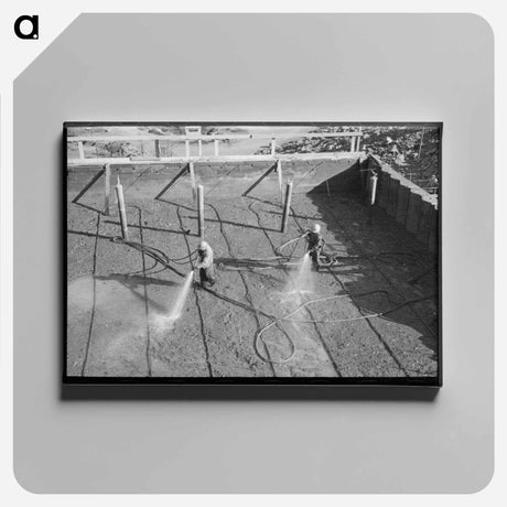 アートパネル-Wetting Down Fresh Concrete
 - ラッセル リー Canvas.