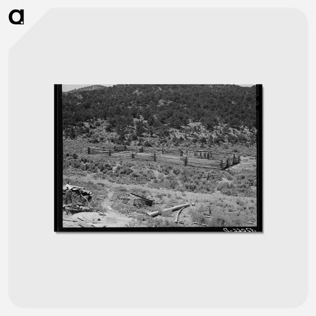 アートポストカード-Corral on Farm
 - ラッセル リー Postcard.
