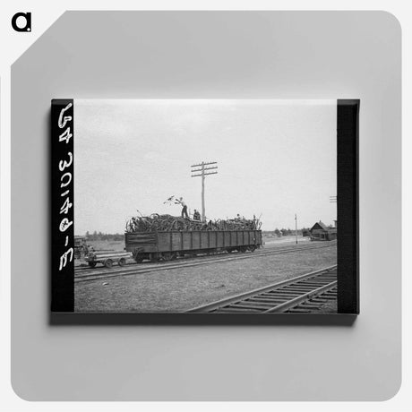 アートパネル-Loading Scrap Iron
 - ラッセル リー Canvas.