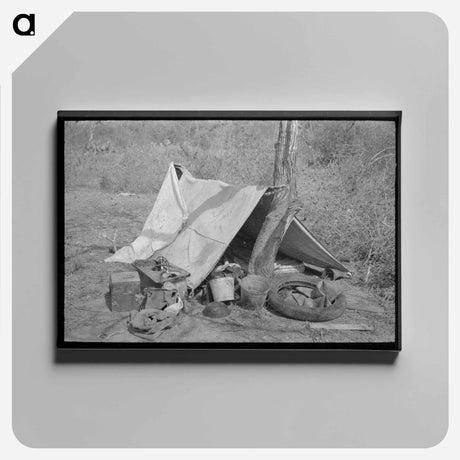 アートパネル-Migrant Boy's Tent
 - ラッセル リー Canvas.