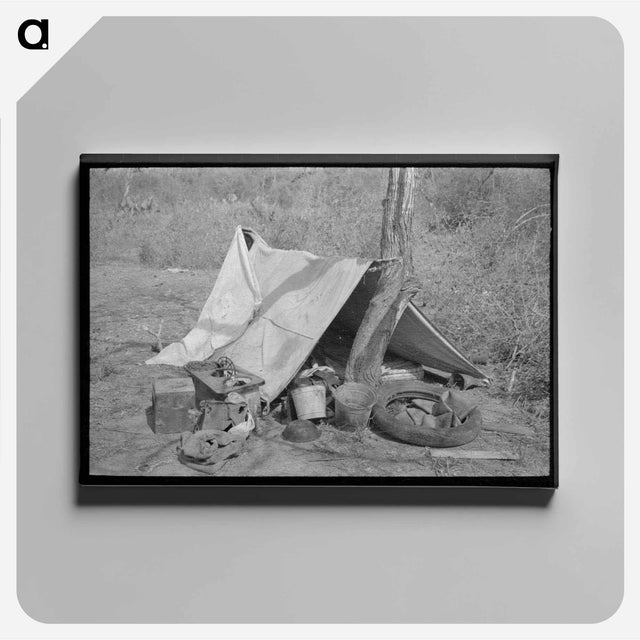 アートパネル-Migrant Boy's Tent
 - ラッセル リー Canvas.