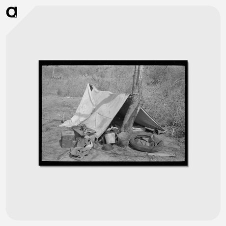 アートポストカード-Migrant Boy's Tent
 - ラッセル リー Postcard.