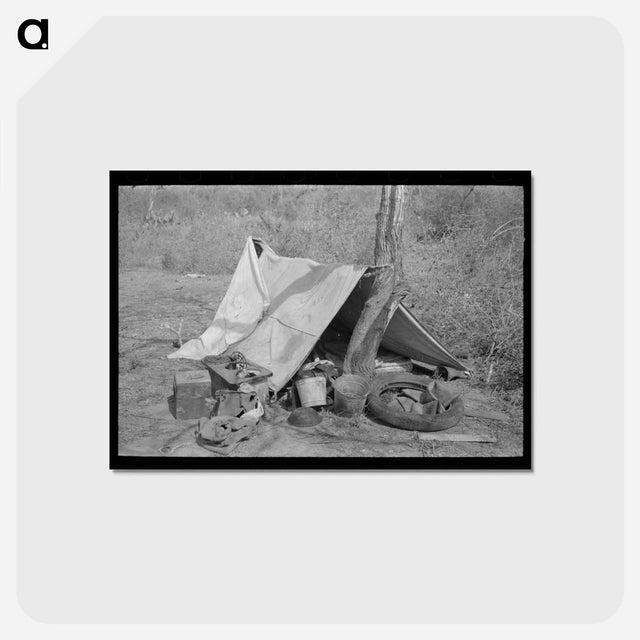 アートポストカード-Migrant Boy's Tent
 - ラッセル リー Postcard.
