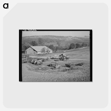 アートポストカード-Placer County Farm
 - ラッセル リー Postcard.