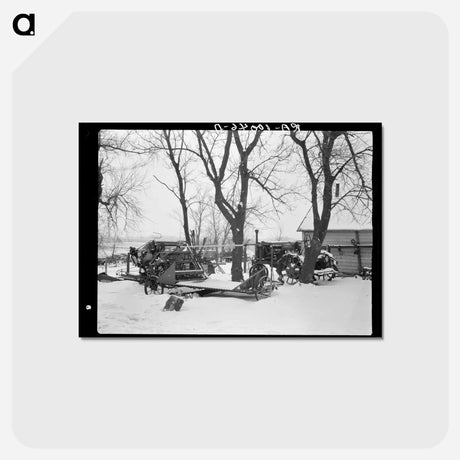 アートポストカード-Iowa Farm Machinery
 - ラッセル リー Postcard.