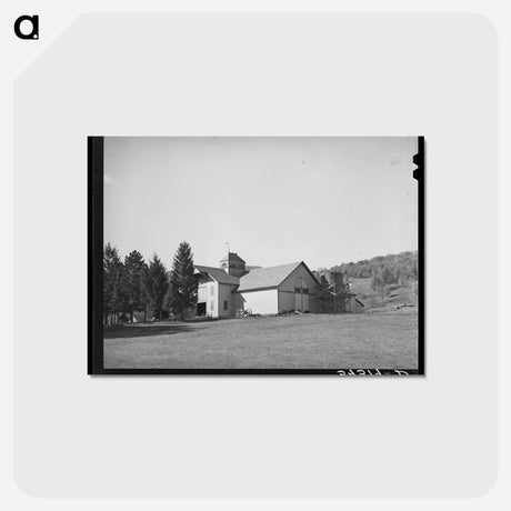 アートポストカード-Barn on U.S. 7
 - ラッセル リー Postcard.