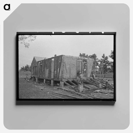 アートパネル-Old House Wall
 - ラッセル リー Canvas.
