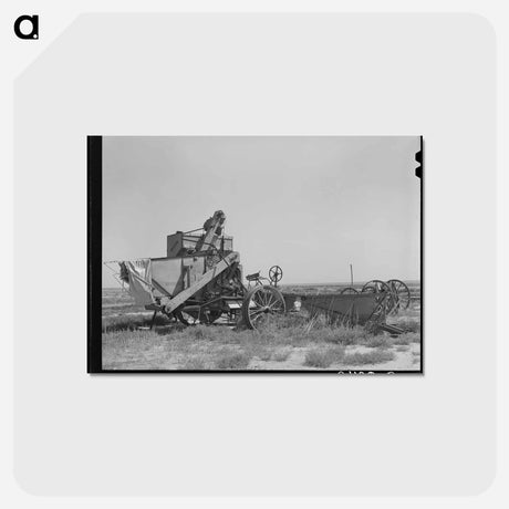 アートポストカード-Old Combine, Gray County
 - ラッセル リー Postcard.