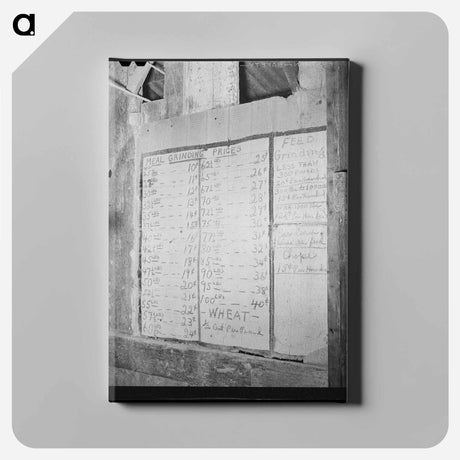アートパネル-Table of Grinding Prices
 - ラッセル リー Canvas.