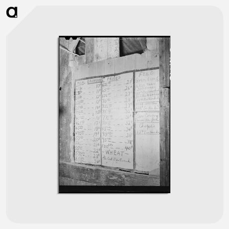アートポストカード-Table of Grinding Prices
 - ラッセル リー Postcard.