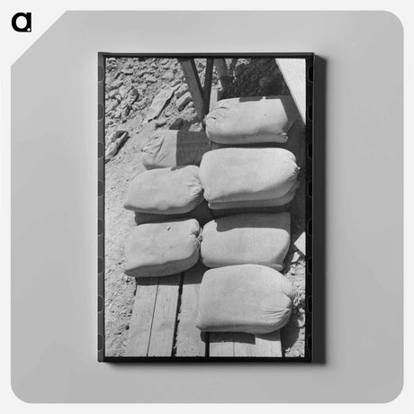 アートパネル-Menard County Bridge Construction
 - ラッセル リー Canvas.