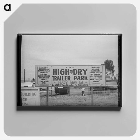 アートパネル-Trailer Court Sign
 - ラッセル リー Canvas.