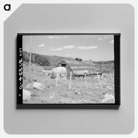 アートパネル-Barn and Straw Stack
 - ラッセル リー Canvas.