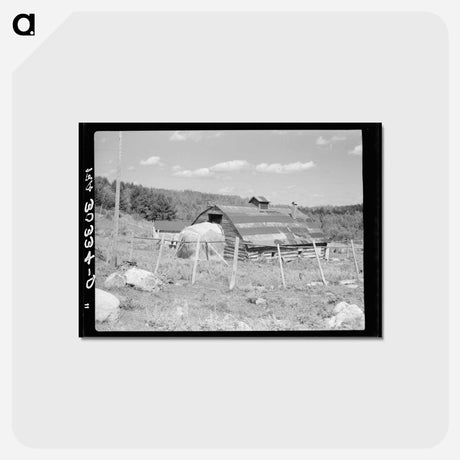 アートポストカード-Barn and Straw Stack
 - ラッセル リー Postcard.
