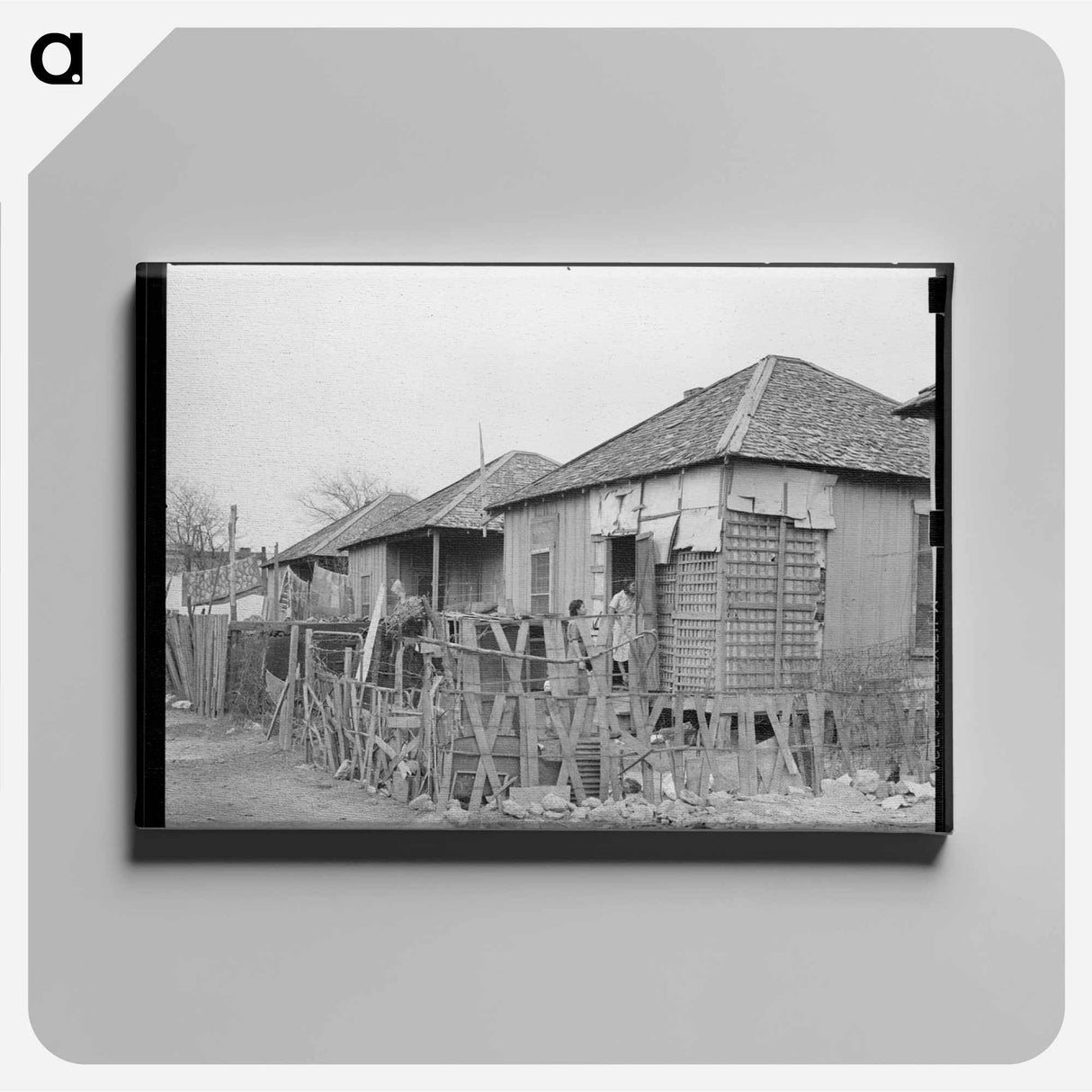 アートパネル-Mexican Houses, San Antonio
 - ラッセル リー Canvas.