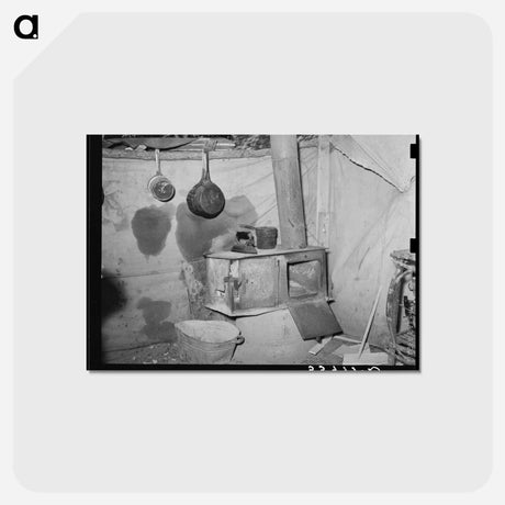 アートポストカード-Tent Home Stove
 - ラッセル リー Postcard.