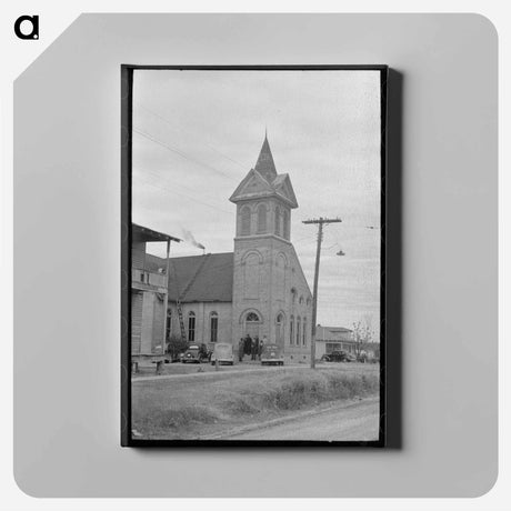 アートパネル-Waiting for Church to Open, Mound Bayou, Mississippi
 - ラッセル リー Canvas.