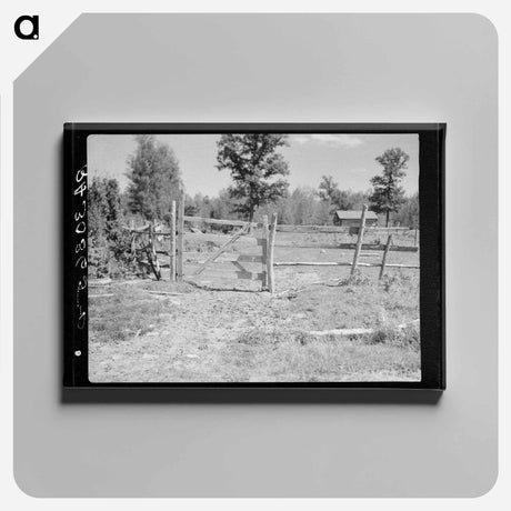 アートパネル-Fence and Gate, Ericsburg
 - ラッセル リー Canvas.