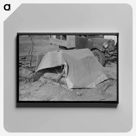 アートパネル-Migrant Boy's Tent
 - ラッセル リー Canvas.