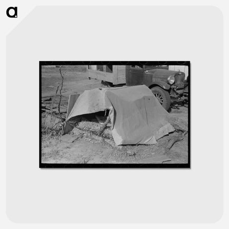 アートポストカード-Migrant Boy's Tent
 - ラッセル リー Postcard.