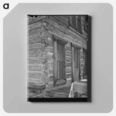 アートパネル-Navajo Lodge Construction
 - ラッセル リー Canvas.