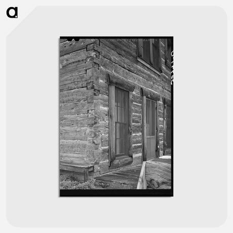 アートポストカード-Navajo Lodge Construction
 - ラッセル リー Postcard.