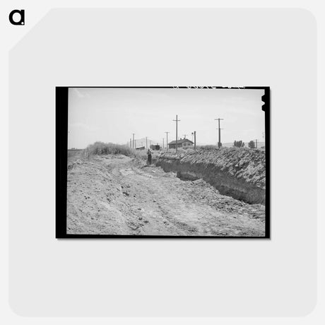 アートポストカード-Building Trench Silos
 - ラッセル リー Postcard.