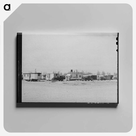 アートパネル-Trailers of Oil Field Workers
 - ラッセル リー Canvas.