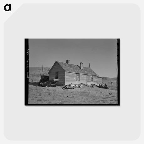 アートポストカード-Home of Frank Weeks Near Williston, North Dakota
 - ラッセル リー Postcard.