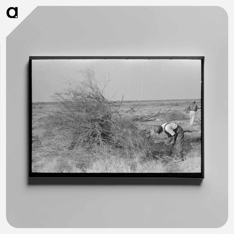 アートパネル-Burning Mesquite, El Indio
 - ラッセル リー Canvas.