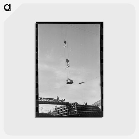 アートポストカード-Concrete Bucket Over Shasta Dam
 - ラッセル リー Postcard.