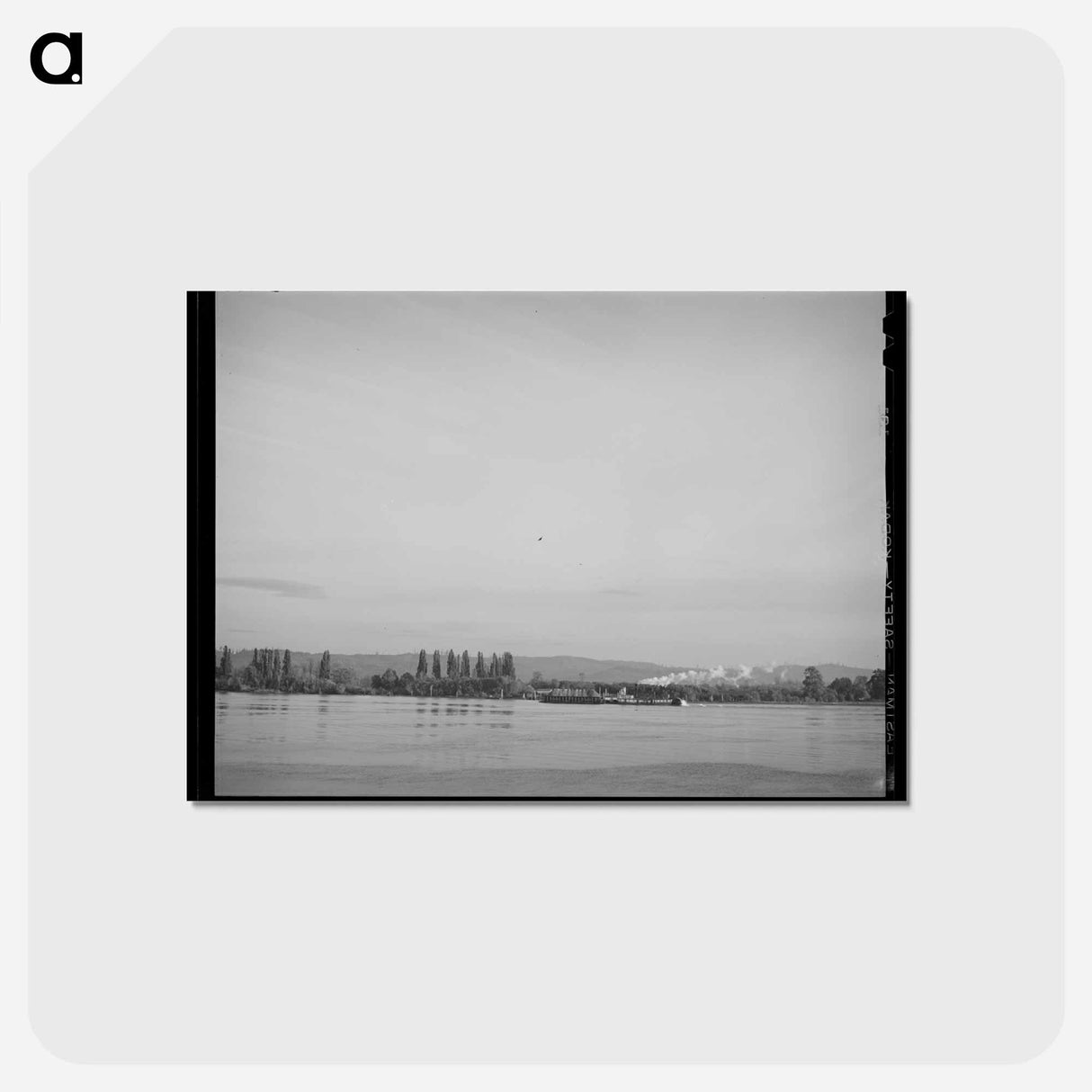 アートポストカード-Barge on Columbia River
 - ラッセル リー Postcard.