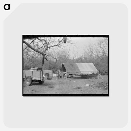 アートポストカード-Tent Home near Harlingen
 - ラッセル リー Postcard.