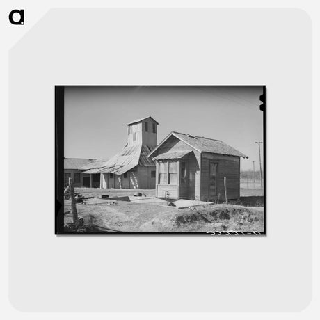 アートポストカード-Cotton Gin, Slick, Oklahoma
 - ラッセル リー Postcard.