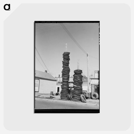 アートポストカード-Used Tires, Minot
 - ラッセル リー Postcard.